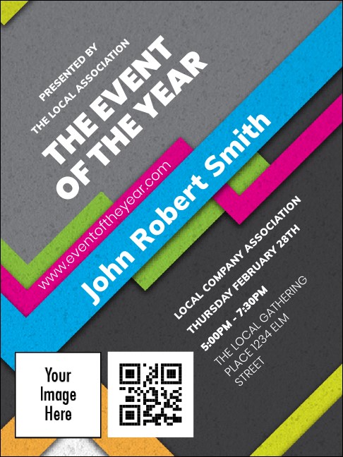 Retro Colors Economy Event Badge Product Front