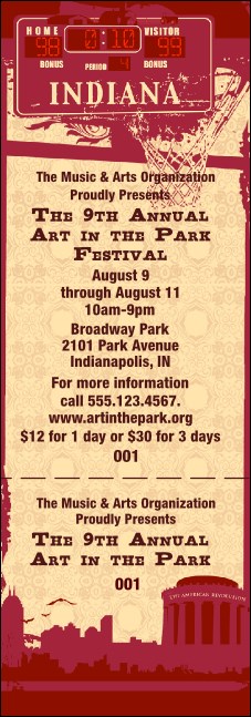 Indiana General Admission Ticket