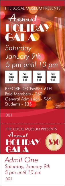 Champagne Lights Event Ticket Product Front