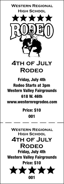General Admission Rodeo Ticket Product Front