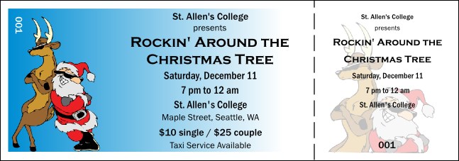 Cool Christmas Event Ticket 001 Product Front