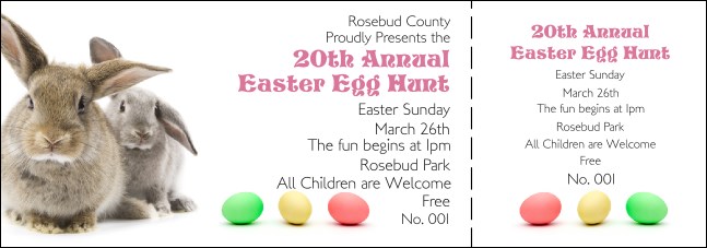 Easter Bunny Event Ticket Product Front