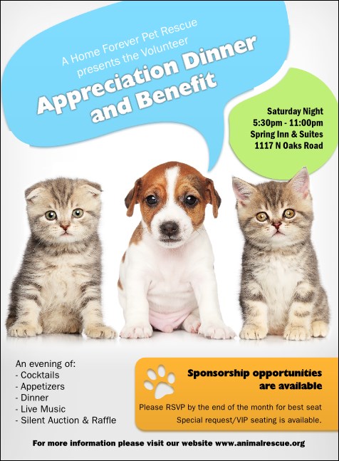 Animal Rescue Invitation Product Front