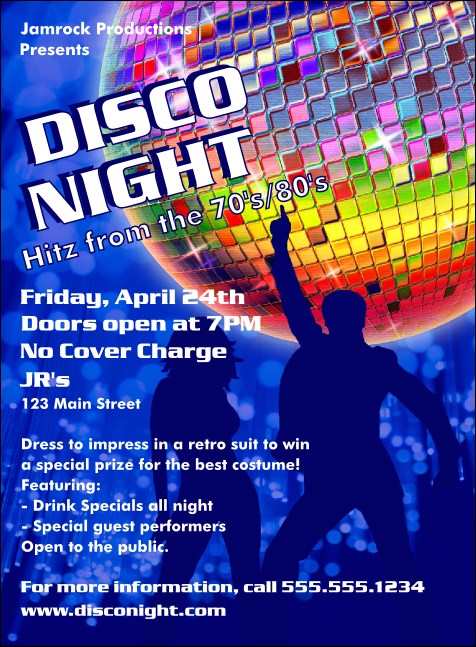 Disco Invitation Product Front