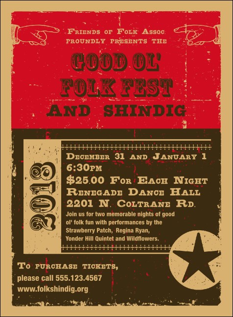 Old Fashioned Woodcut Invitation Product Front