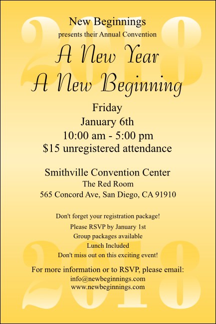 Year Poster (Gold) Product Front