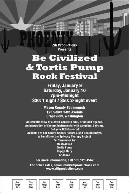 Phoenix BW Poster Product Front