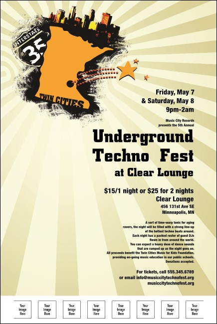 Twin Cities Poster with Image Upload Product Front