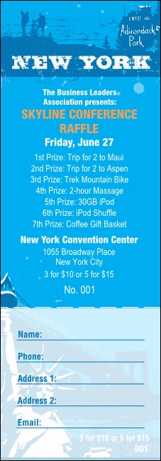 New York Raffle Ticket Product Front