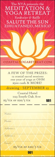 Lotus Flower Raffle Ticket Product Front