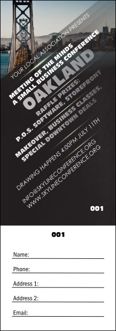 Oakland Raffle Ticket