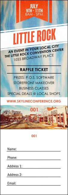 Little Rock Raffle Ticket Product Front