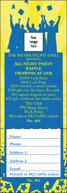 Bright Ideas Graduation Raffle Ticket 001 Product Front