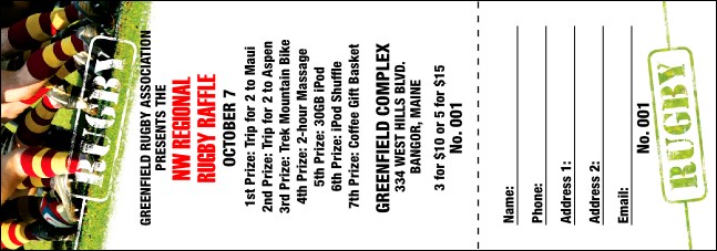 Rugby Raffle Product Front