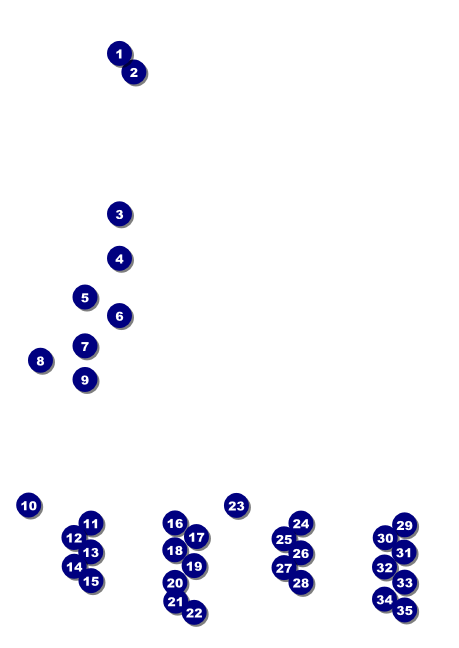 Track and Field Postcard Front Field Markers