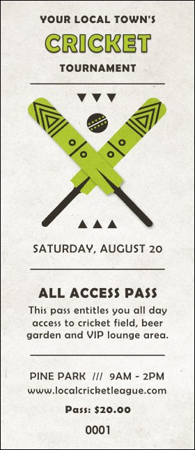 Cricket VIP Pass Product Front