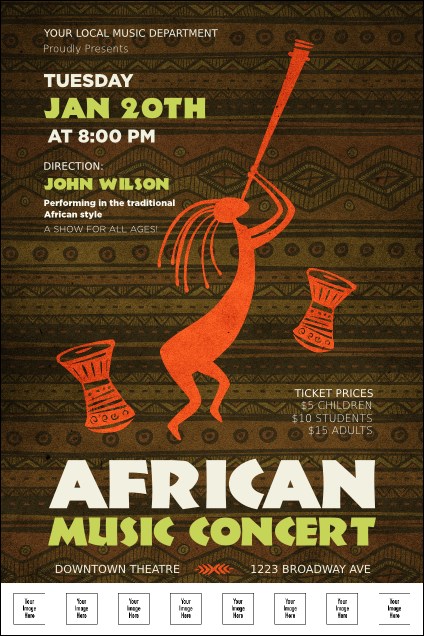 African Music Logo Poster Product Front