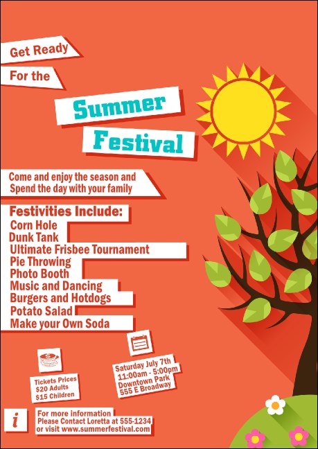 Summer Cut Paper Postcard Product Front