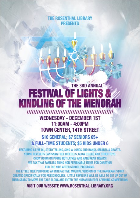 Hanukkah Abstract Club Flyer